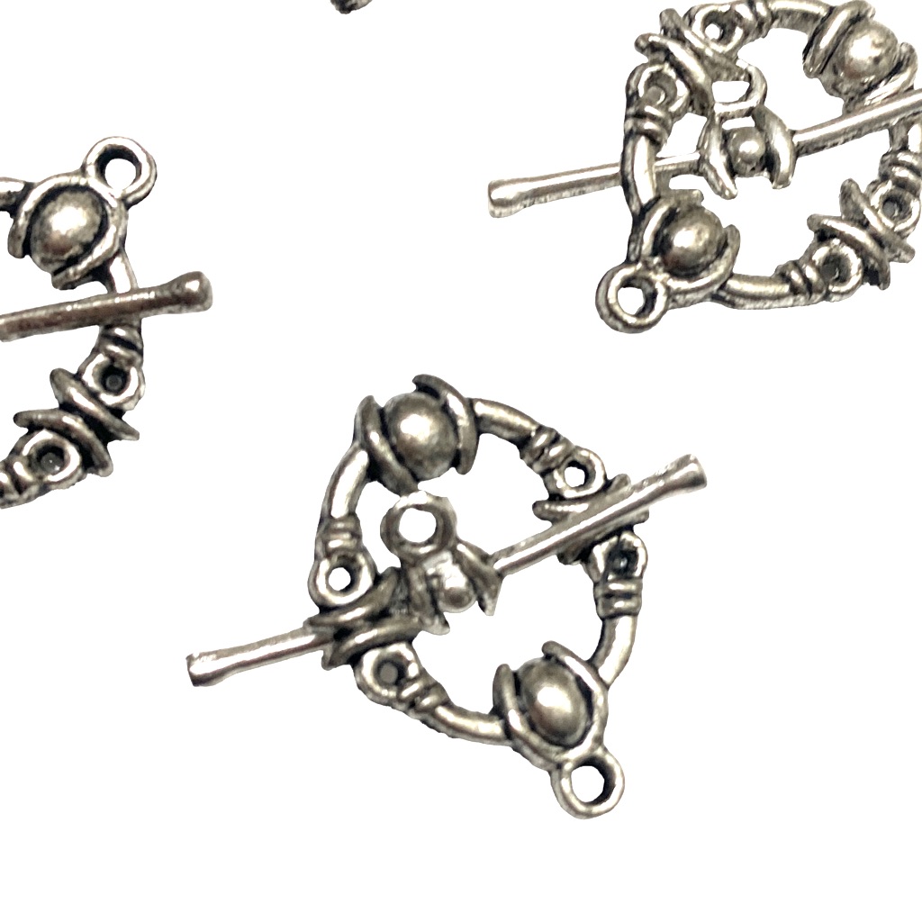 4 Round Toggle Clasp TBar Closure Connectors